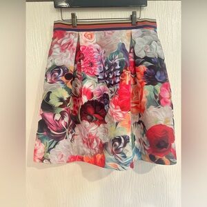 Ted Baker Multicolor Kaiden Floral  Skirt Size UK 4  US 10 NWOT
